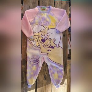 WORMSER / SCOOBY DOO WARNER BROS SZ 3T VGUC LAVENDER SCOOBY fleece pajamas 2000